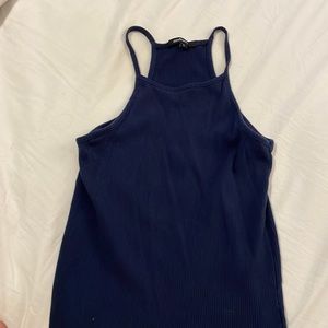Ambiance navy blue ribbed top